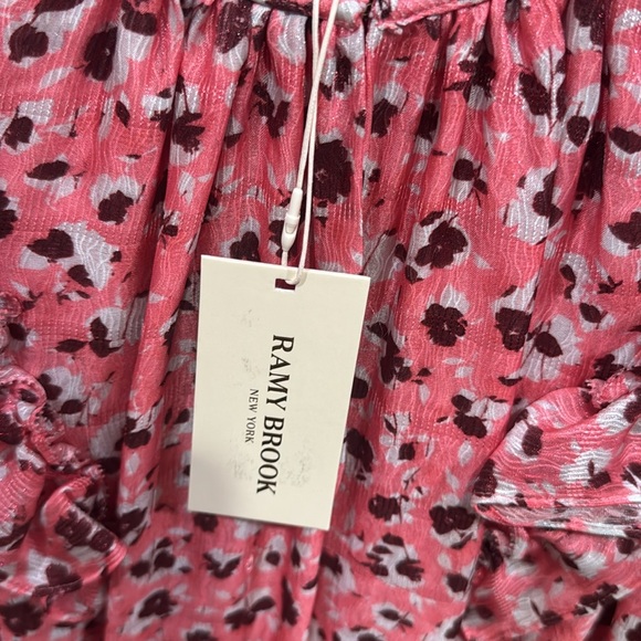 $445 Ramy Brook Penelope Printed Ruffle Mini Dress - Picture 5 of 6